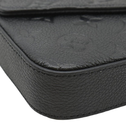 LOUIS VUITTON Felicie Monogram Empreinte Pochette Shoulder Bag Black