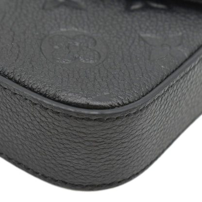 LOUIS VUITTON Felicie Monogram Empreinte Pochette Shoulder Bag Black