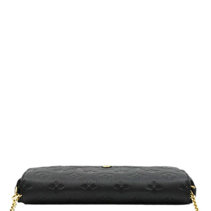 LOUIS VUITTON Felicie Monogram Empreinte Pochette Shoulder Bag Black