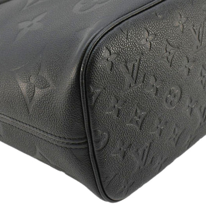LOUIS VUITTON Neverfull MM Empreinte Leather Tote Shoulder Bag Black