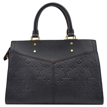 LOUIS VUITTON Sully PM Monogram Empreinte Leather Shoulder Bag Navy Blue