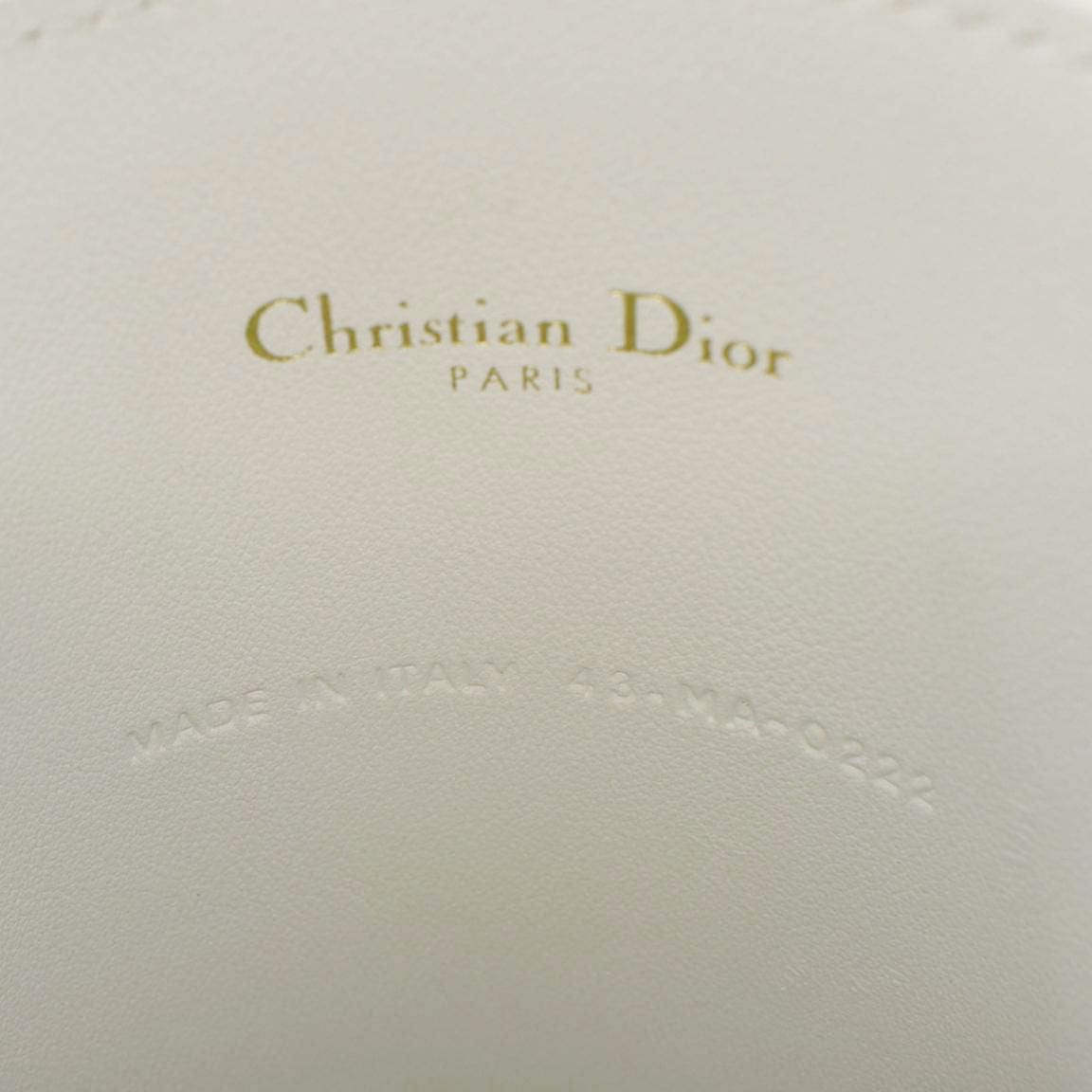 Christian Dior Vibe Bottle Holder Printed Leather Crossbody Bag White