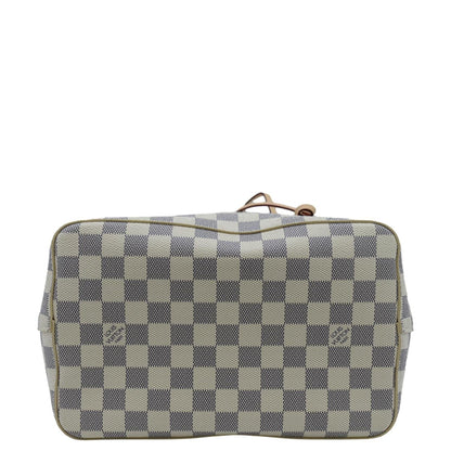 LOUIS VUITTON Neonoe Braided Handle Damier Azur Crossbody Bag White