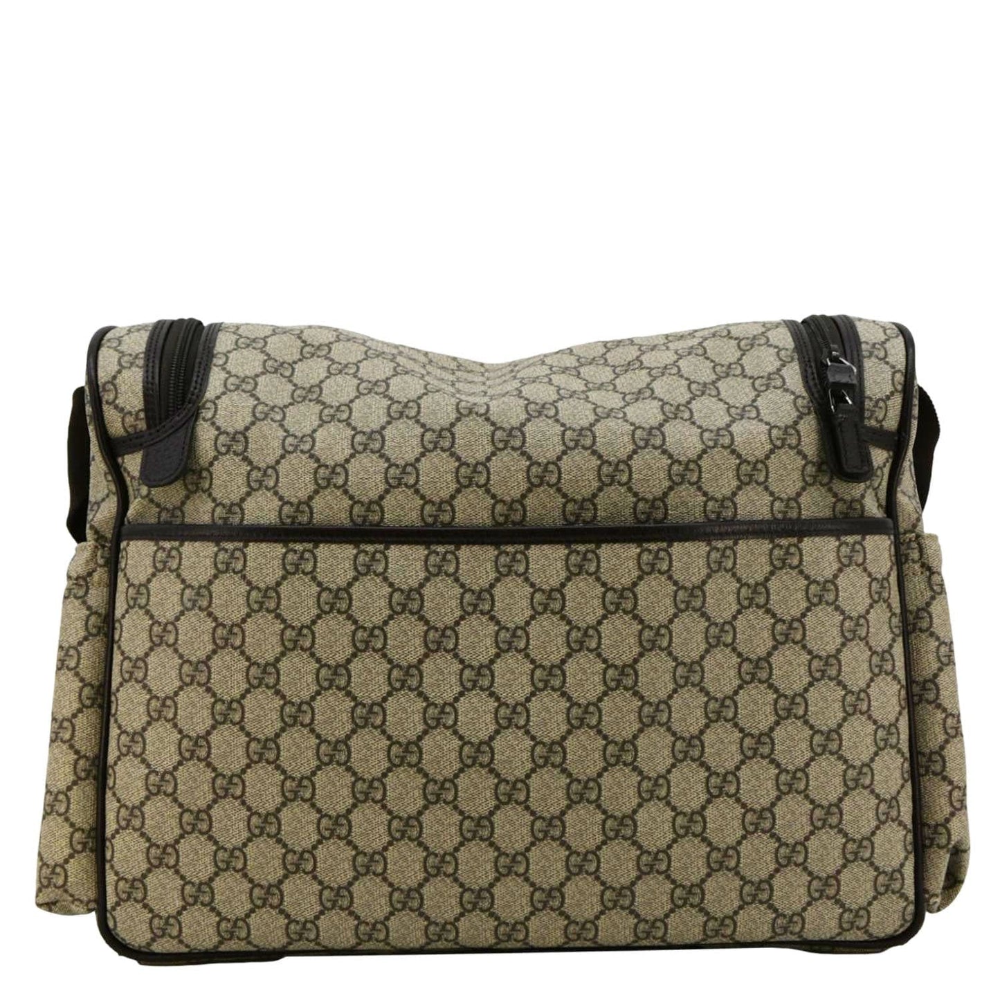 GUCCI Diaper GG Supreme Monogram Canvas Shoulder Bag Beige 123326