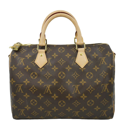 LOUIS VUITTON Speedy 30 Bandouliere Monogram Canvas Shoulder Bag Brown