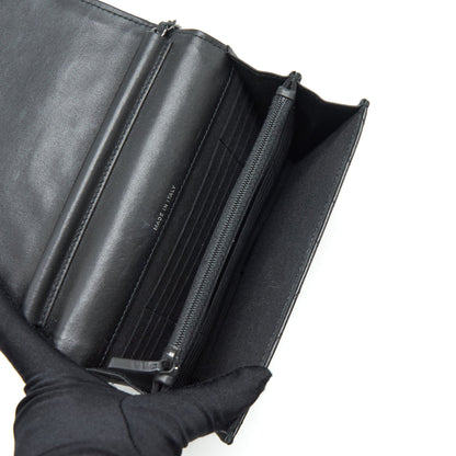 Chanel 2.55 Square Wallet On Chain Chevron Calfskin So Black