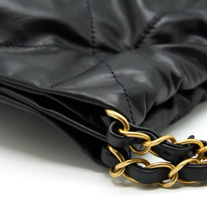 Chanel 22 Handbag Shiny Calfskin Black