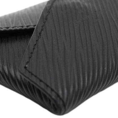 LOUIS VUITTON Kirigami Necklace Epi Leather Clutch Black