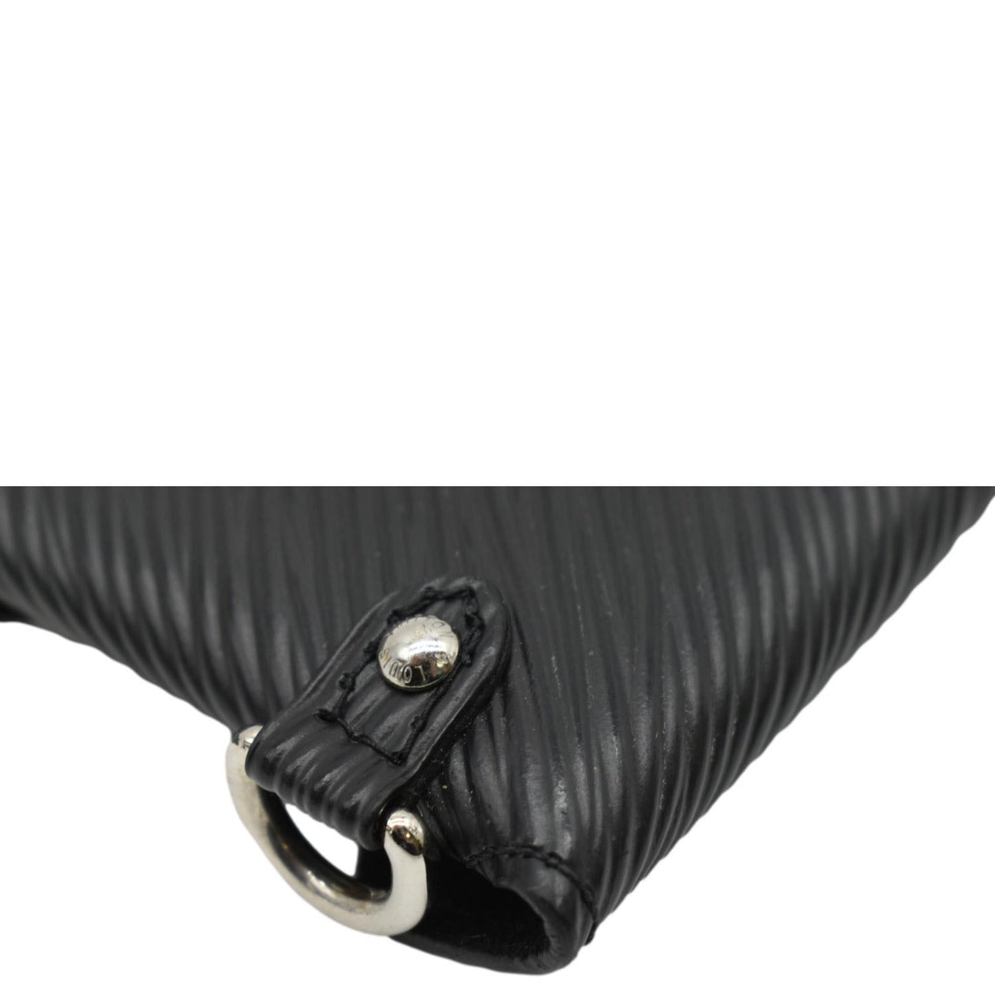 LOUIS VUITTON Kirigami Necklace Epi Leather Clutch Black