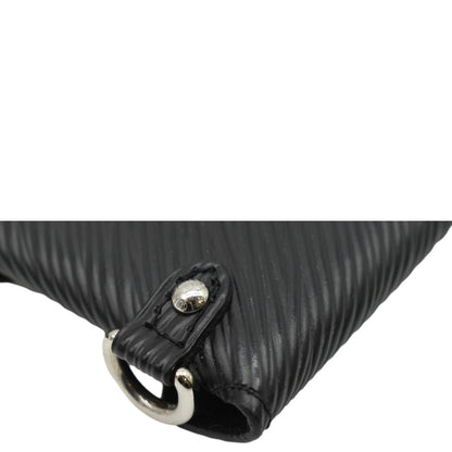 LOUIS VUITTON Kirigami Necklace Epi Leather Clutch Black