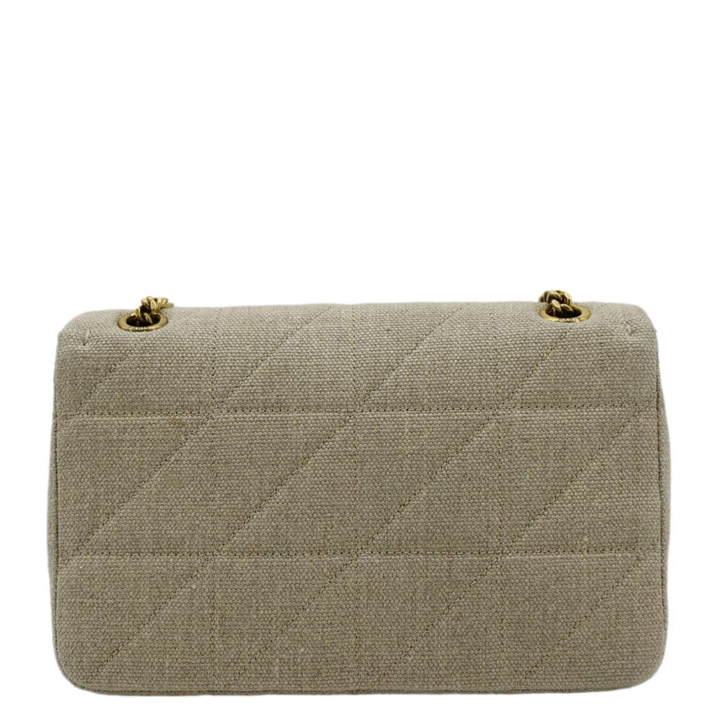 YVES SAINT LAURENT Patchwork Jamie Jersey Wool Shoulder Bag Beige