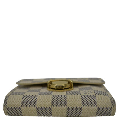 LOUIS VUITTON Koala Damier Azur Wallet White
