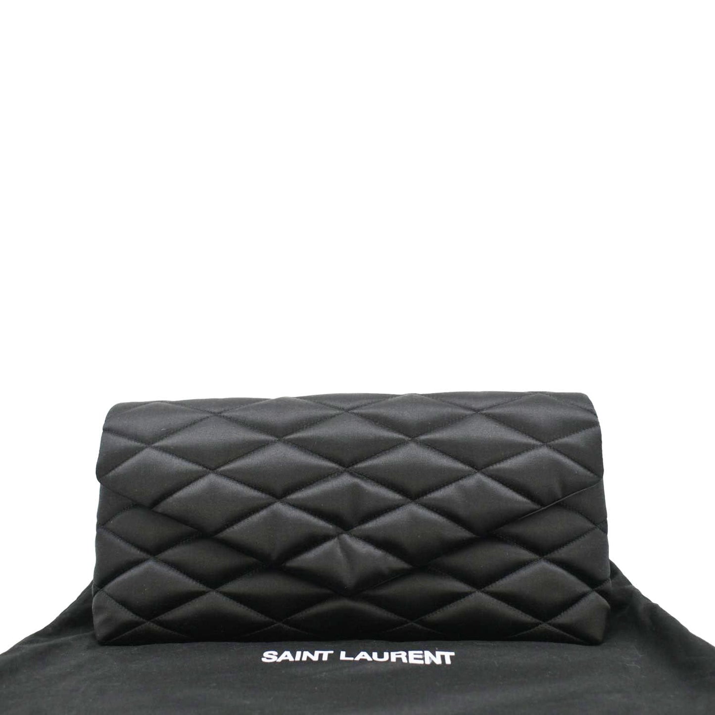YVES SAINT LAURENT Sade Large Satin Clutch Black