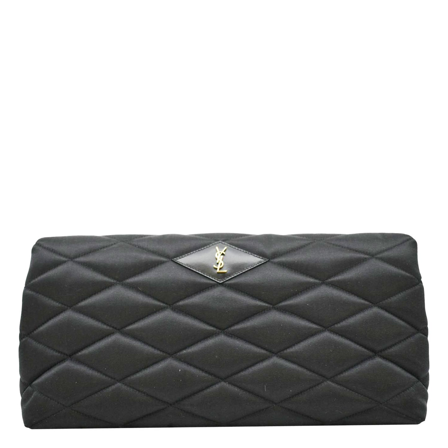 YVES SAINT LAURENT Sade Large Satin Clutch Black