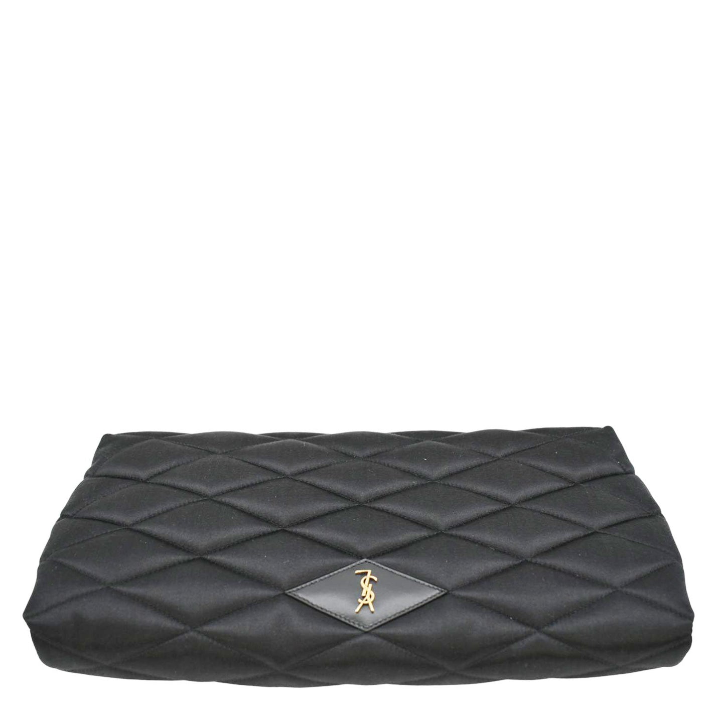 YVES SAINT LAURENT Sade Large Satin Clutch Black