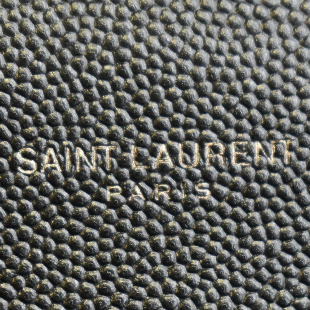 YVES SAINT LAURENT Envelope Medium Mixed Matelasse Leather Shoulder Bag Black