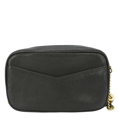 YVES SAINT LAURENT Lou Camera Chevron Leather Crossbody Bag Black