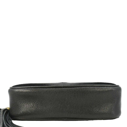 YVES SAINT LAURENT Lou Camera Chevron Leather Crossbody Bag Black