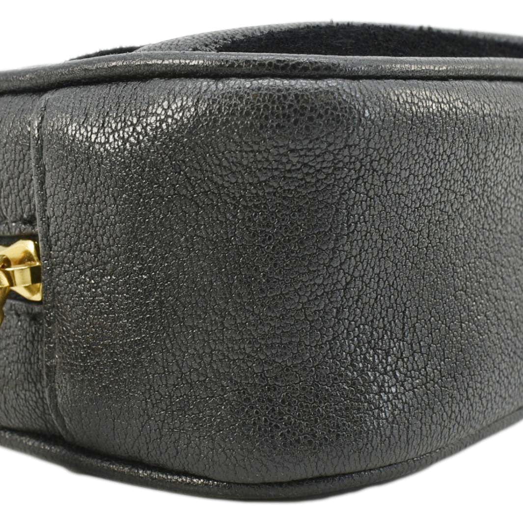 YVES SAINT LAURENT Lou Camera Chevron Leather Crossbody Bag Black