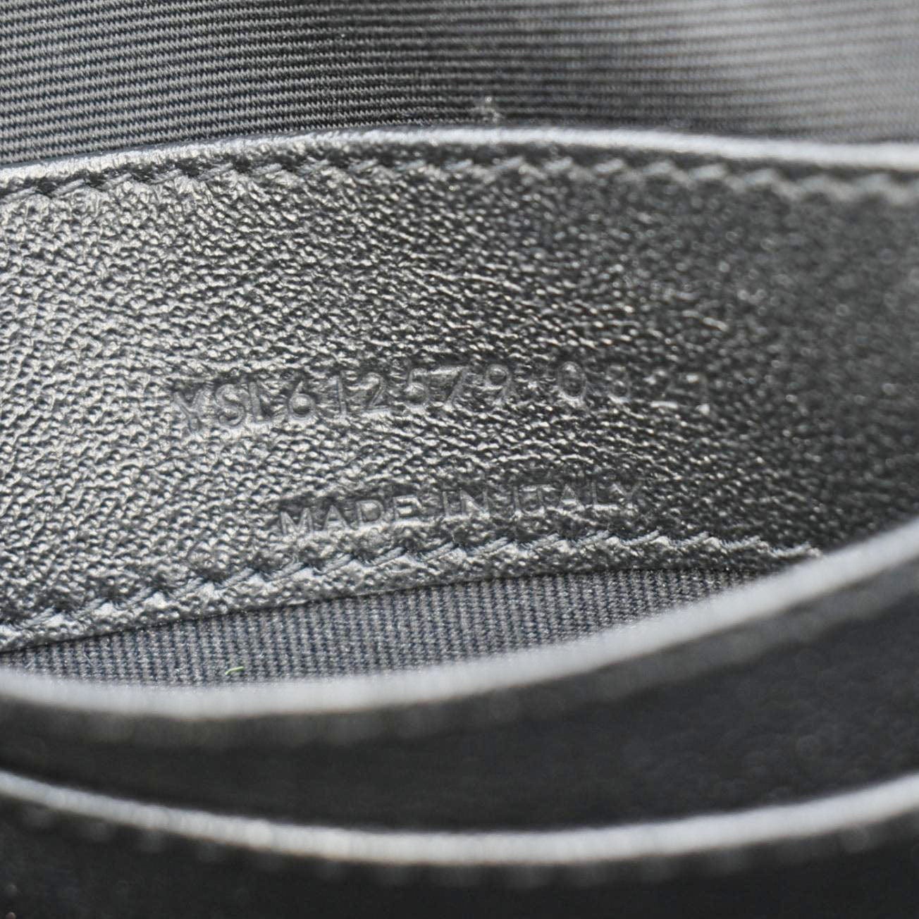 YVES SAINT LAURENT Lou Camera Chevron Leather Crossbody Bag Black