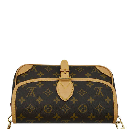 LOUIS VUITTON Diane Monogram Canvas Crossbody Bag Brown