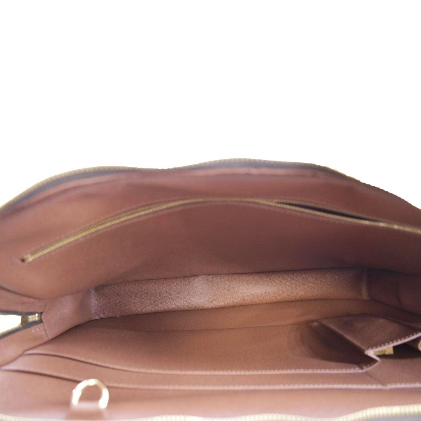 LOUIS VUITTON Porte Documents Voyage Monogram Canvas Briefcase Bag Brown