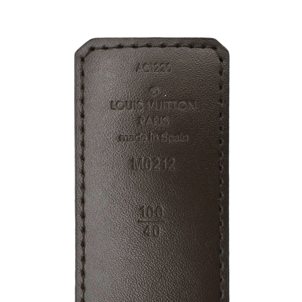 LOUIS VUITTON  LV Initiales Damier Ebene Belt Brown