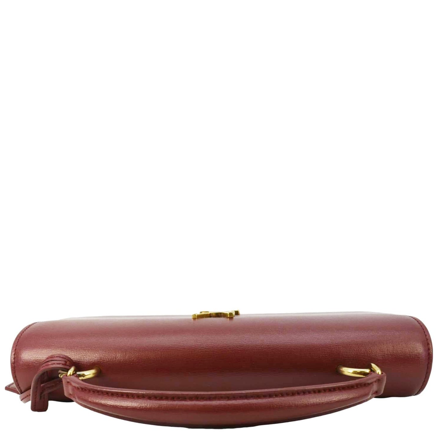 YVES SAINT LAURENT Sunset Leather Shoulder Bag Red