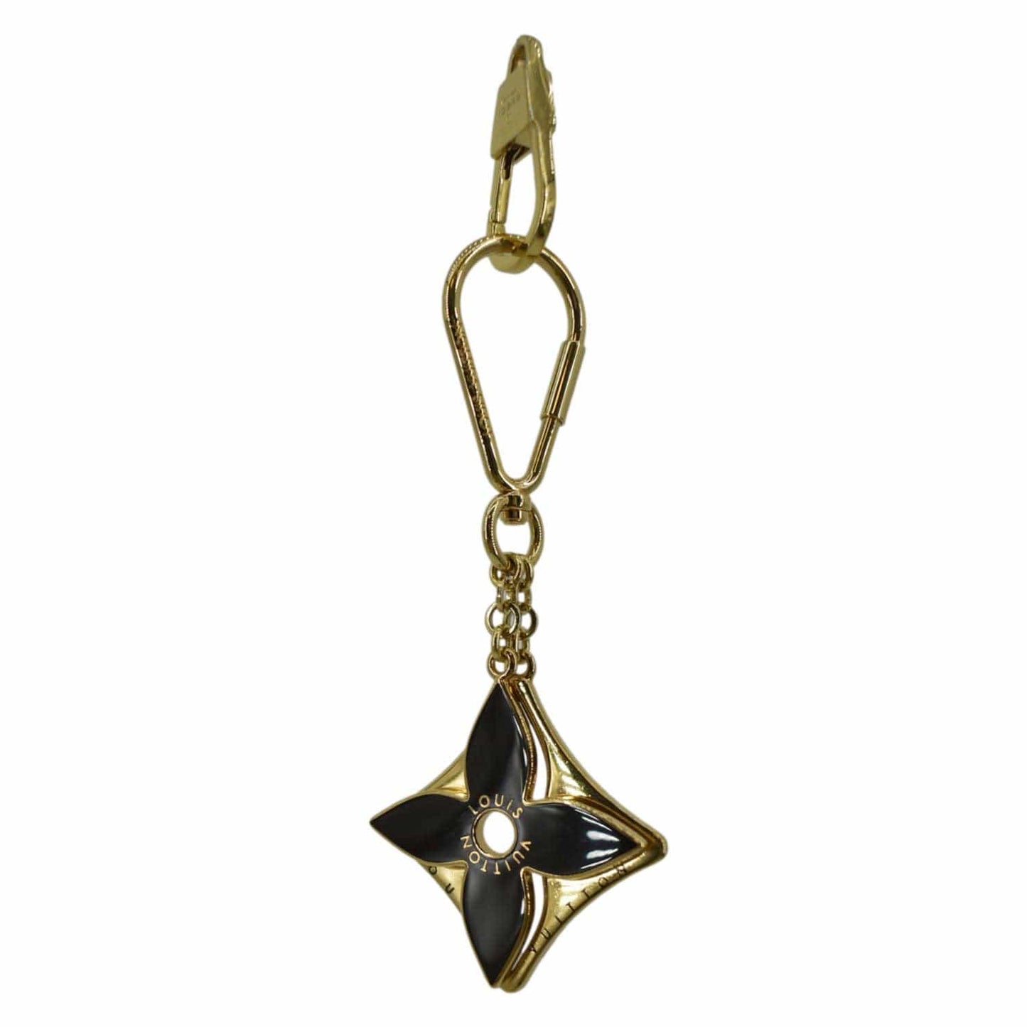 LOUIS VUITTON Puzzle Key Monogram Bag Charm Gold