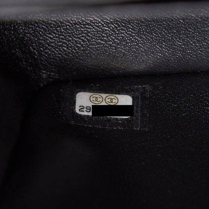 Chanel Mini Rectangular Flap Bag Patent Leather Black with L