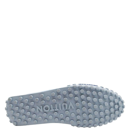 LOUIS VUITTON LV Racer Moccasin Perforated Leather Loafers Light Blue US 10.5