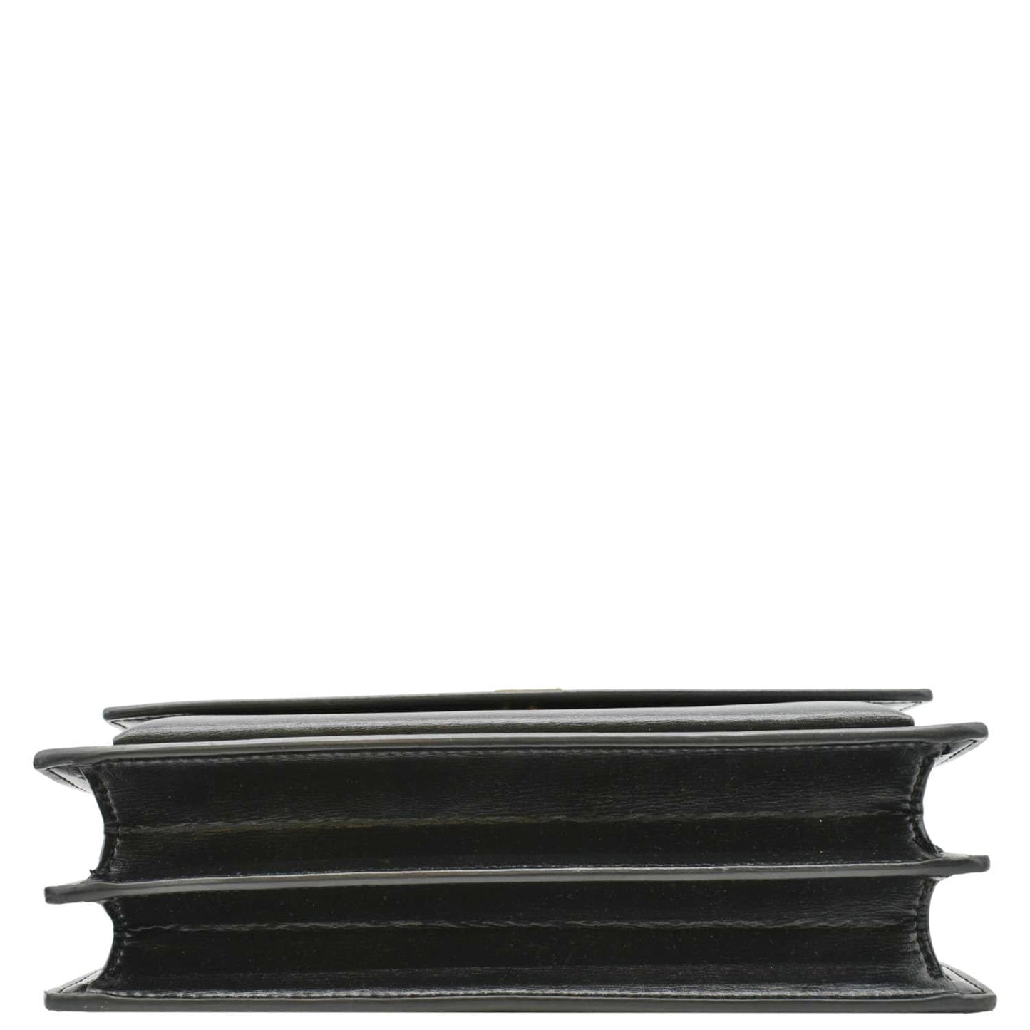 YVES SAINT LAURENT Monogram Sunset Medium Leather Shoulder Bag Black