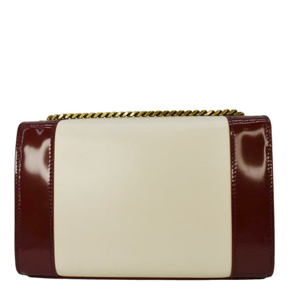 YVES SAINT LAURENT Kate Small Leather Chain Shoulder Bag Burgundy