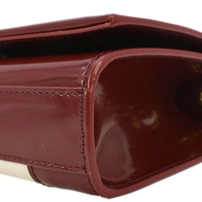 YVES SAINT LAURENT Kate Small Leather Chain Shoulder Bag Burgundy