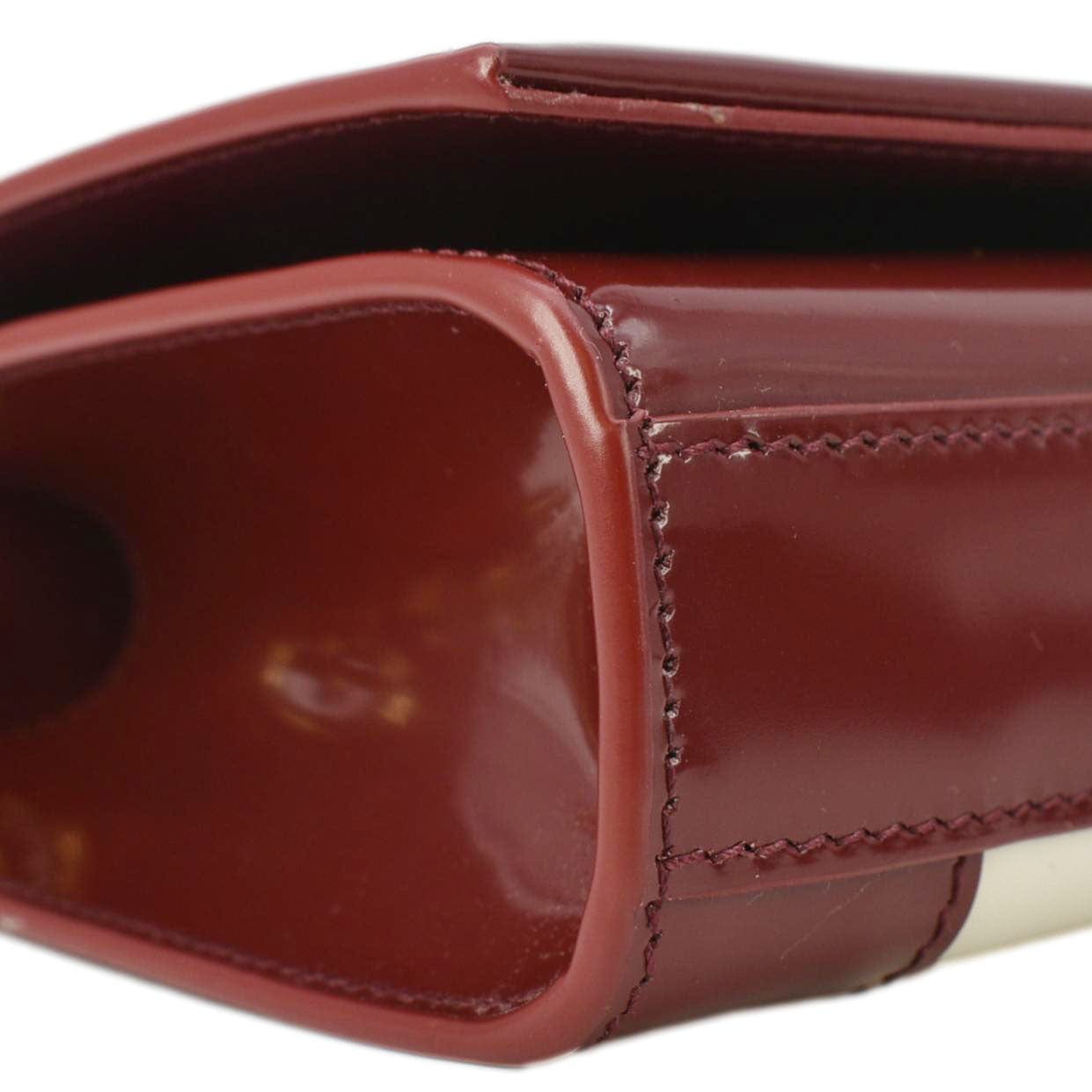 YVES SAINT LAURENT Kate Small Leather Chain Shoulder Bag Burgundy