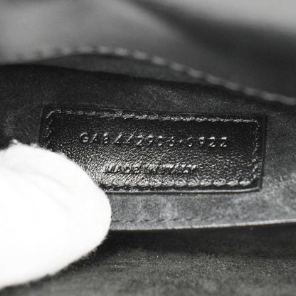 YVES SAINT LAURENT Monogram Sunset Medium Leather Shoulder Bag Black