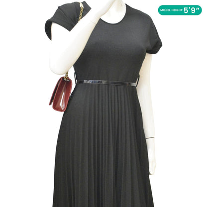 YVES SAINT LAURENT Kate Small Leather Chain Shoulder Bag Burgundy