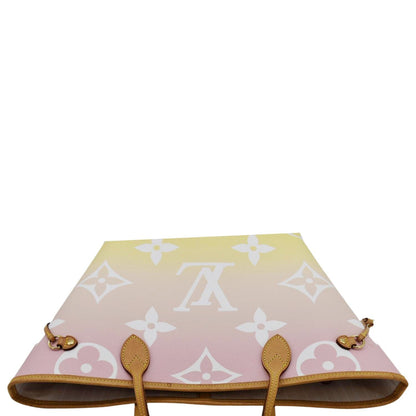 LOUIS VUITTON Neverfull MM By The Pool Monogram Giant Tote Bag Pink