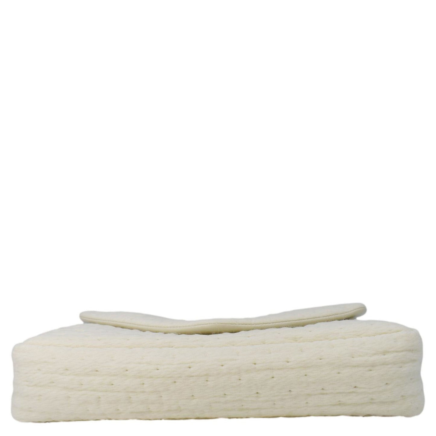 YVES SAINT LAURENT Calypso Organza Leather Crossbody Bag White