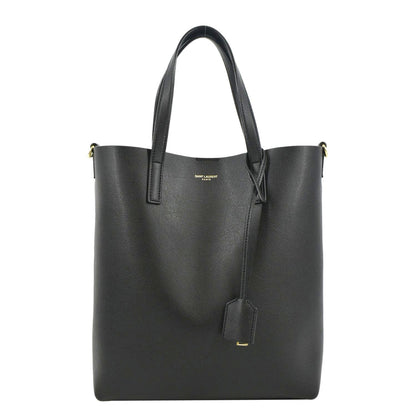 YVES SAINT LAURENT Toy Supple Leather Shopping Tote Bag Black