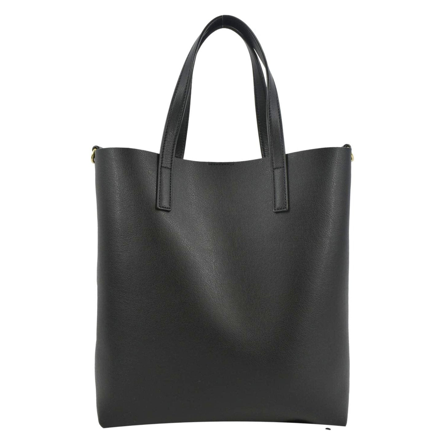 YVES SAINT LAURENT Toy Supple Leather Shopping Tote Bag Black