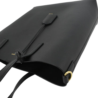 YVES SAINT LAURENT Toy Supple Leather Shopping Tote Bag Black
