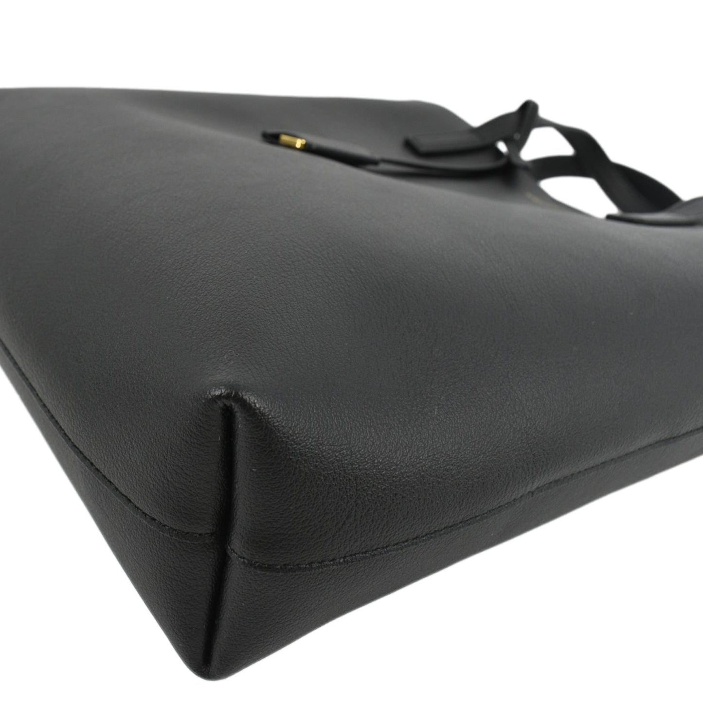 YVES SAINT LAURENT Toy Supple Leather Shopping Tote Bag Black