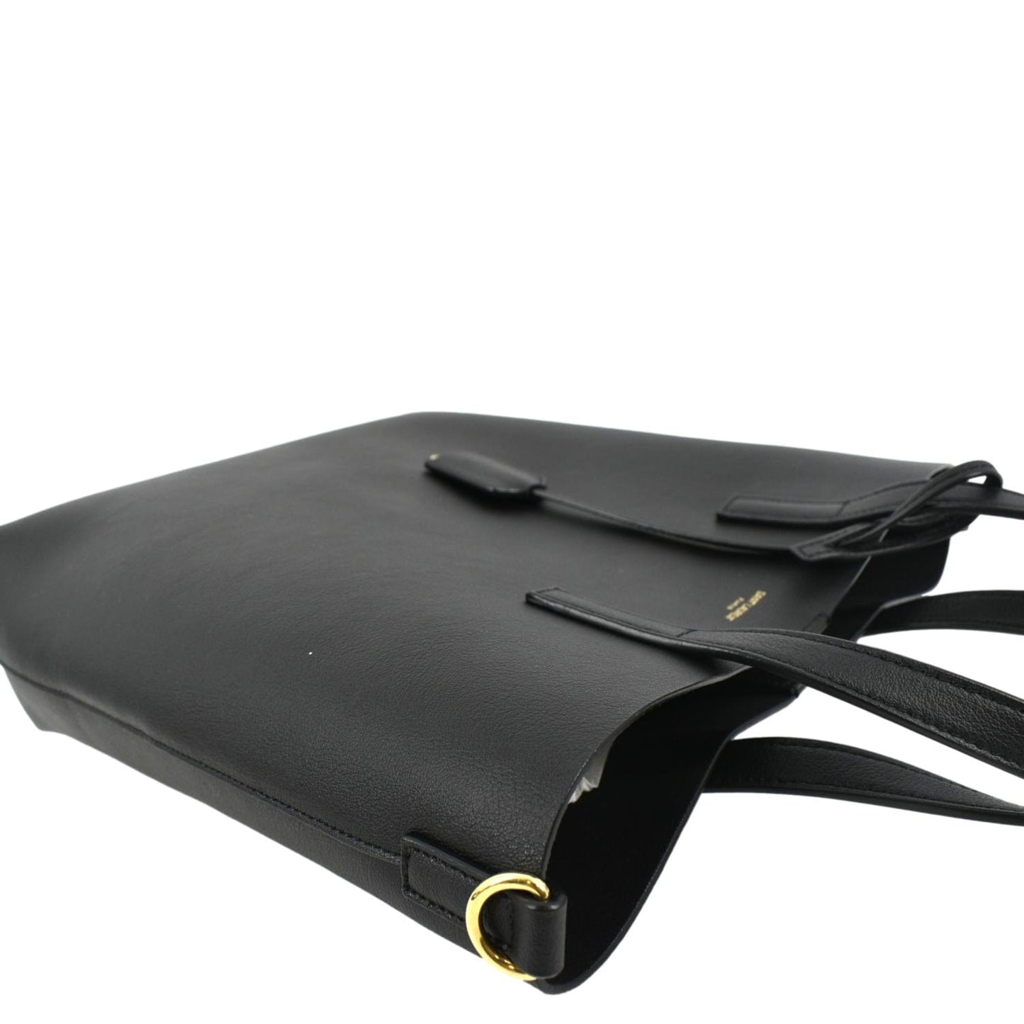 YVES SAINT LAURENT Toy Supple Leather Shopping Tote Bag Black