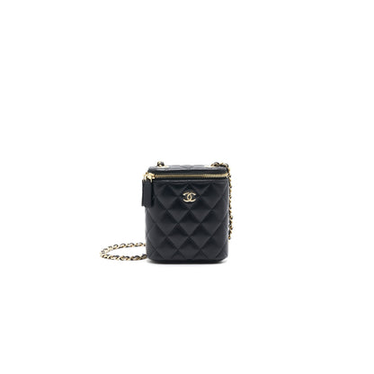 Chanel 21C Long Vanity with Chain Lambskin Black with L