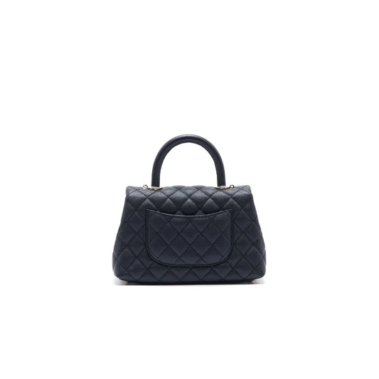 Chanel Mini Coco Handle Iridescent Navy L