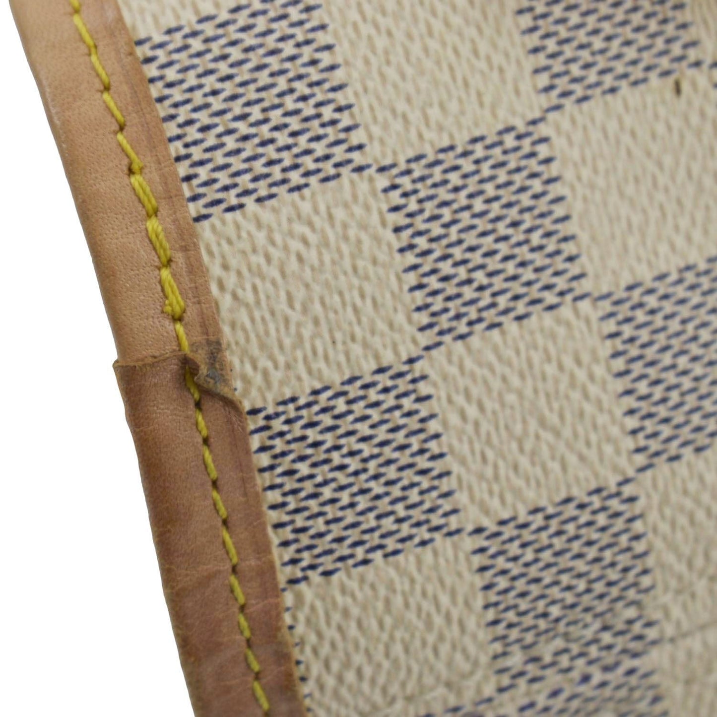 LOUIS VUITTON Neverfull MM Damier Azur Shoulder Bag White