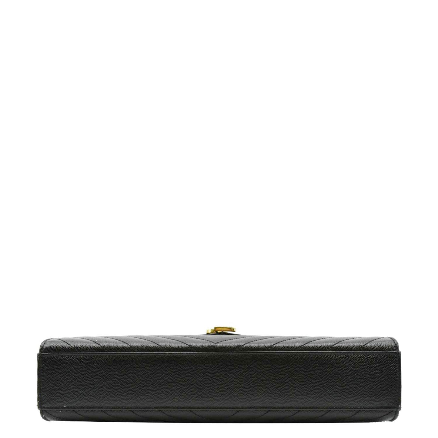 YVES SAINT LAURENT Large Envelope Leather Chain Shoulder Bag Black