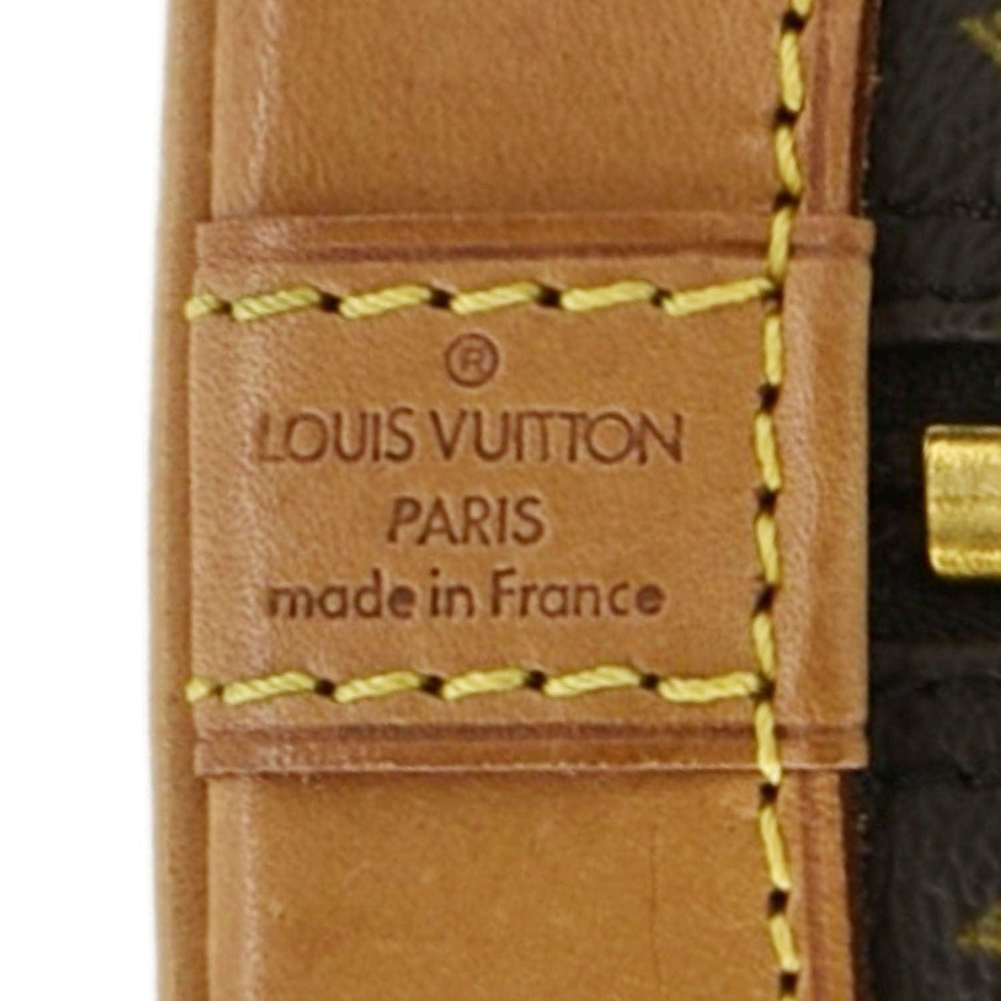 LOUIS VUITTON Alma PM Monogram Canvas Satchel Bag Brown