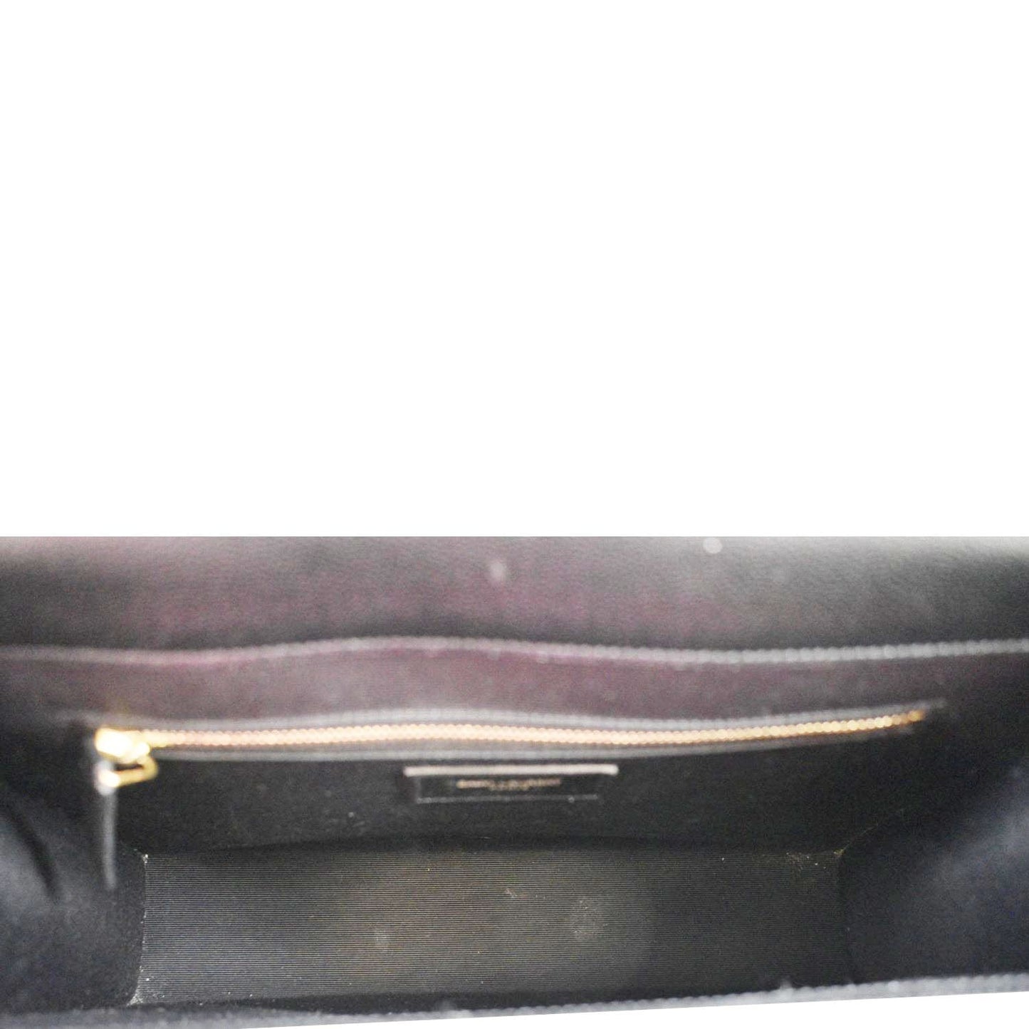 YVES SAINT LAURENT Large Envelope Leather Chain Shoulder Bag Black